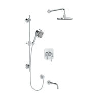 GRACELINE 1/2" THERMOSTATIC & PRESSURE BALANCE 3 FUNCTION SYSTEM WITH INTEGRATED VOLUME CONTROL, Polished Chrome, medium